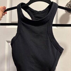 lululemon athletica Black Ribbed Tank Top